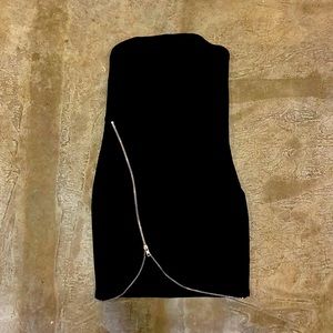 Revolve- superdown- black mini dress with zip
